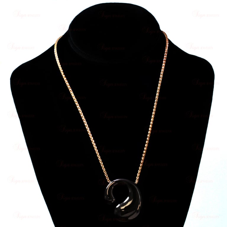 De Grisogono Black Rhodium Yellow Gold Pendant Necklace In Excellent Condition In New York, NY
