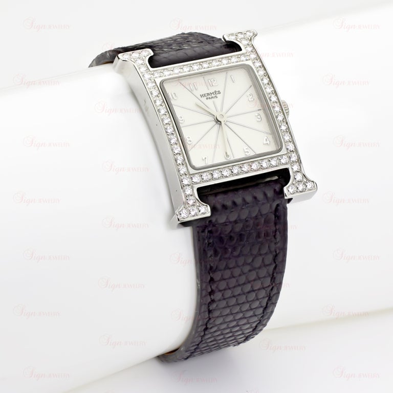 hermes watch with diamonds