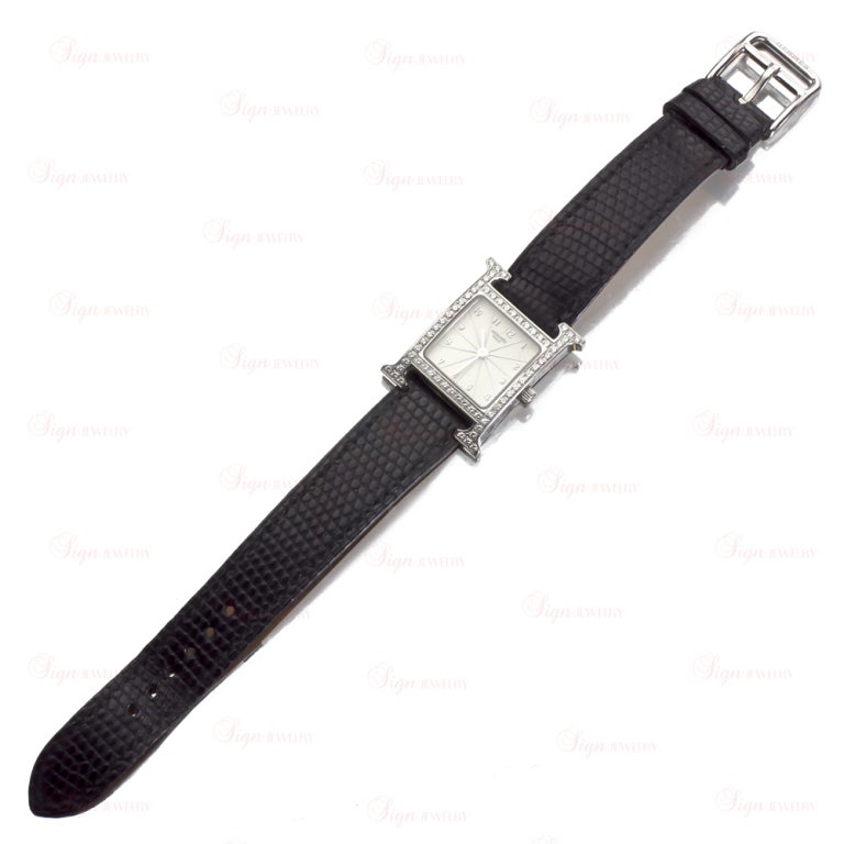 hermes stainless steel watches