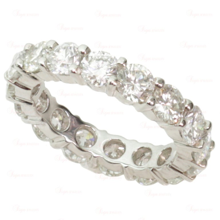 4.81 Carat Diamond Shared-Setting Platinum Eternity Ring 1