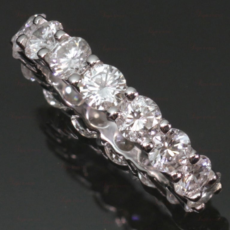 4.81 Carat Diamond Shared-Setting Platinum Eternity Ring 3