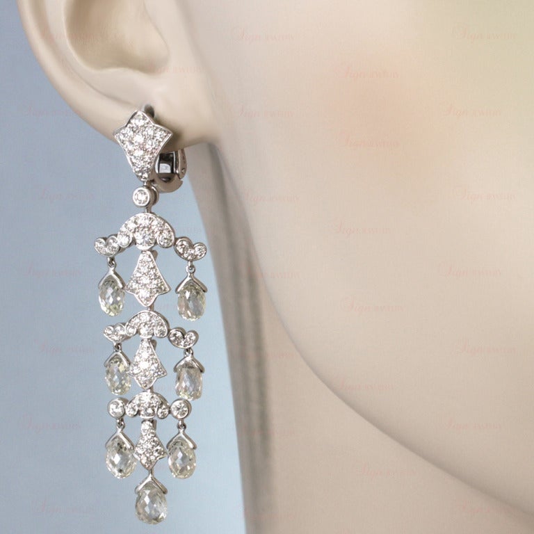 cartier diamond chandelier earrings