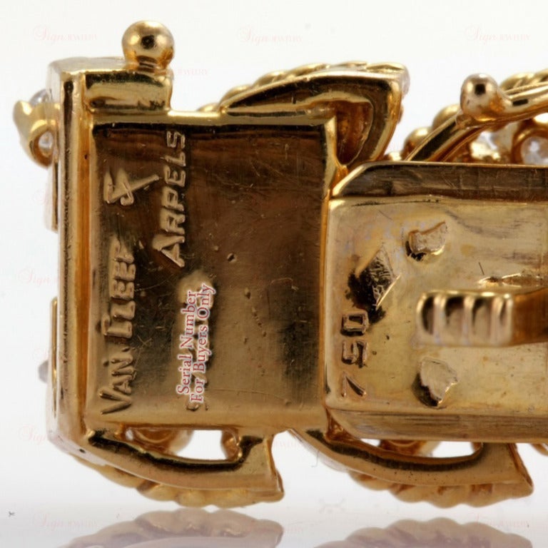 Van Cleef & Arpels Diamond Yellow Gold Link Bracelet c1960s 1