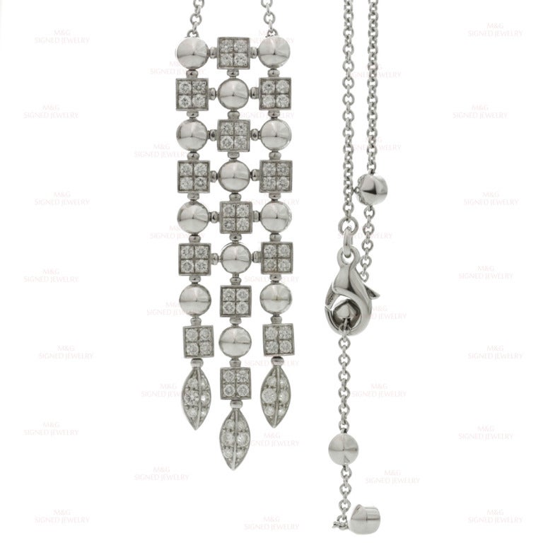 BULGARI Lucea  Diamond White Gold Necklace & Earrings Set 3