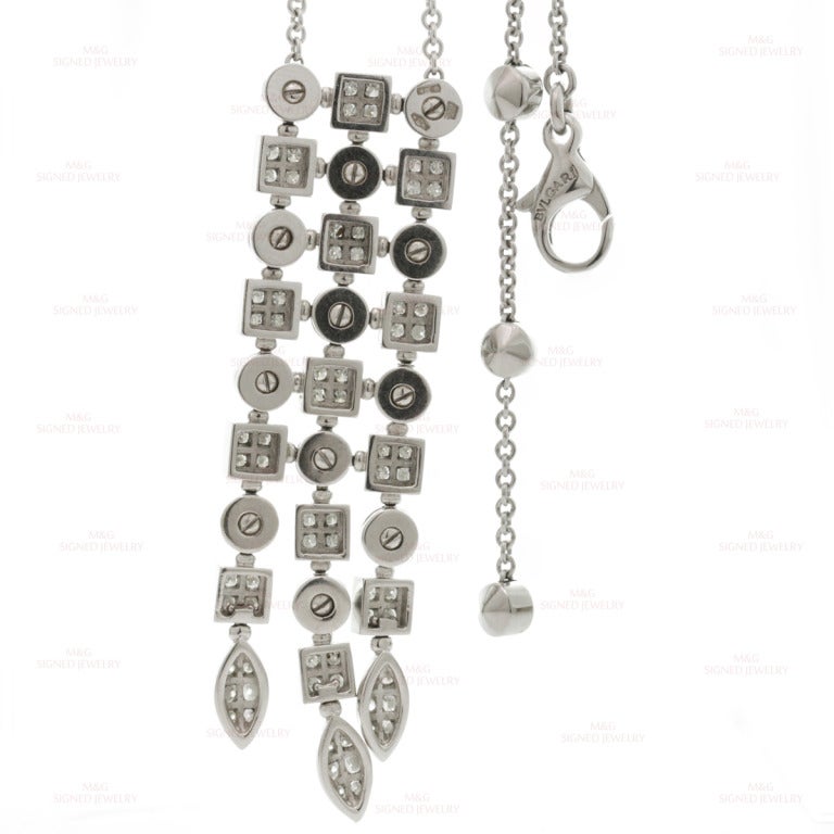 BULGARI Lucea  Diamond White Gold Necklace & Earrings Set 5