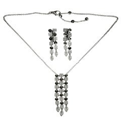 BULGARI Lucea Diamant-Halskette aus Weißgold & Ohrringe Set