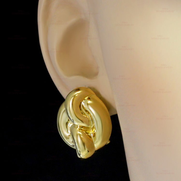 Charles Turi Yellow Gold Lever-Back Earrings 1