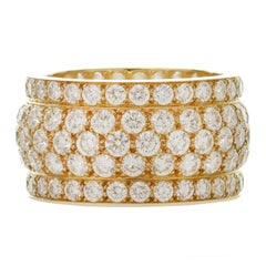 Cartier Nigeria Collection Diamond Yellow Gold Five-Row Ring