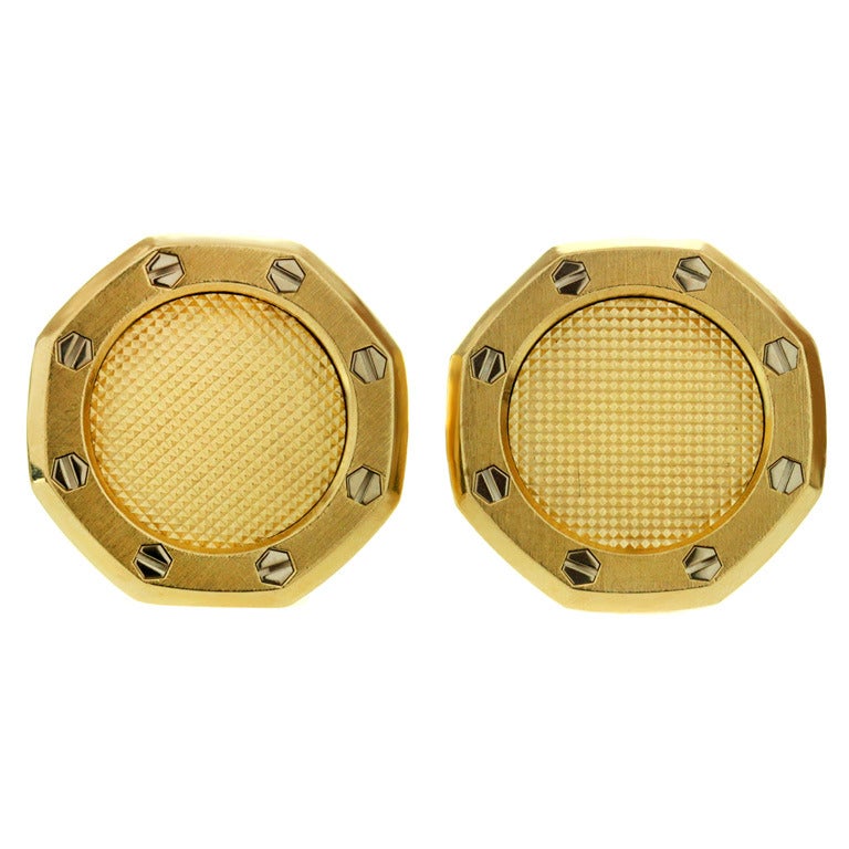 Audemars Piguet Rare Royal Oak Yellow Gold Cufflinks