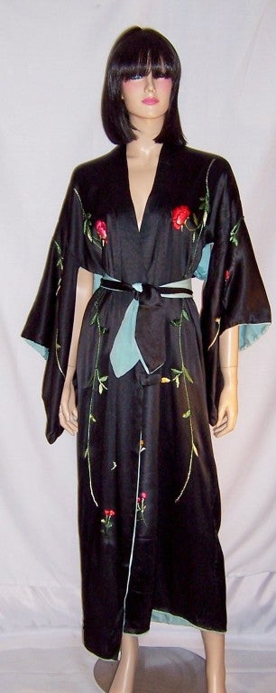 black japanese robe