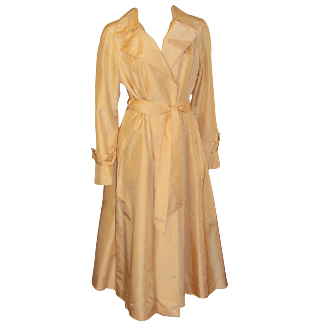 1960
s-1970
s Pale Yellow All Weather Coat by Count Romi For Sale