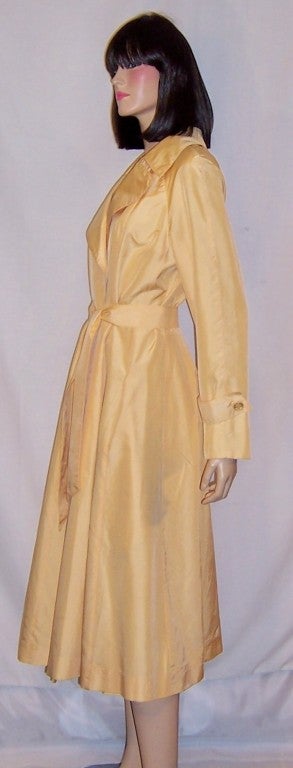 1960's-1970's Pale Yellow All Weather Coat by Count Romi