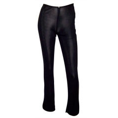 Vintage Gianni Versace-Italy-Sleek Black Women's Pants