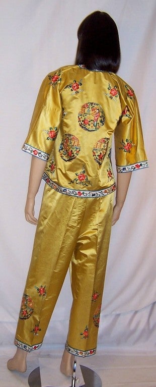 chinese silk pants