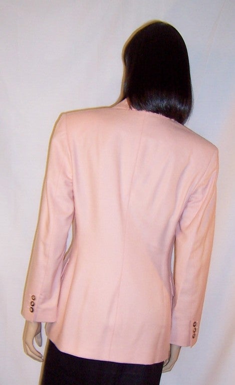 Michael Kors-Luscious Pink Single-Breasted Blazer In Excellent Condition For Sale In Oradell, NJ