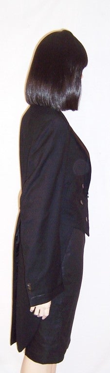 Men's Early 20th Century Black Morning Jacket with Tails For Sale 1