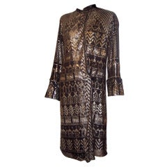 Magnificent 1920's, Black and Silver Egyptian Assuit Coat For Sale at ...