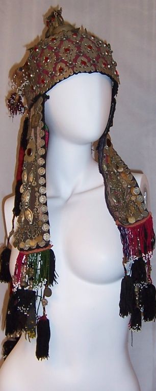 Women's Rare and Unusual Afghani Wedding Headdress/Hat For Sale