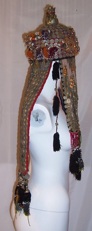 Rare and Unusual Afghani Wedding Headdress/Hat For Sale 1