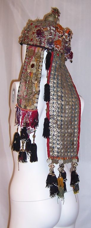 Rare and Unusual Afghani Wedding Headdress/Hat For Sale 3