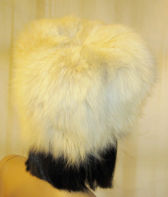 1960's, Stunning and Full White Fox Fur Hat For Sale 1