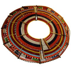 Traditional Beaded Collars Forming One Necklace Made by Maasai Women
