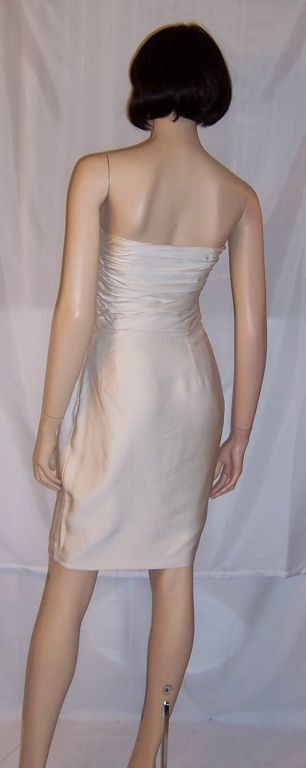 Women's Lanvin White Silk Cocktail Dress and Wrap For Sale