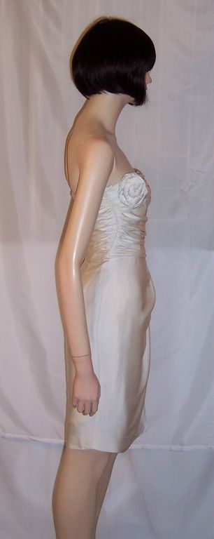 Lanvin White Silk Cocktail Dress and Wrap For Sale 1