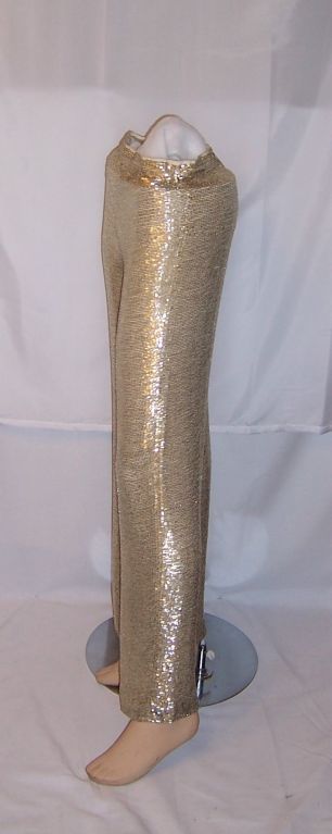 1960's Silver Beaded Evening Pants