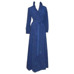 Halston, Ultramarine Blue Ultrasuede Maxi-Coat