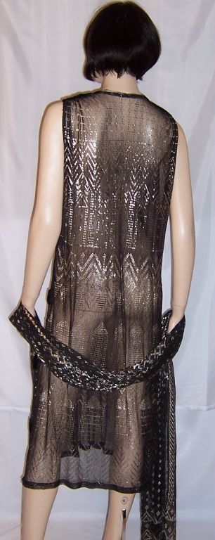 1920's Egyptian Assuit Sleeveless Dress & Assuit Shawl 3