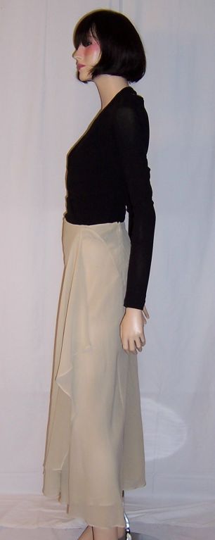 Alberta Ferretti-Italy Soft White Ethereal Long Skirt