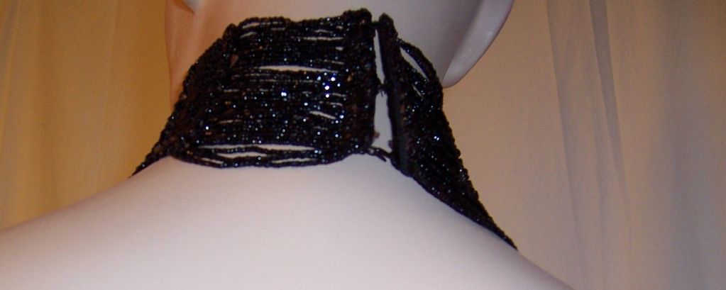 Victorian Black Jet Beaded Choker 1