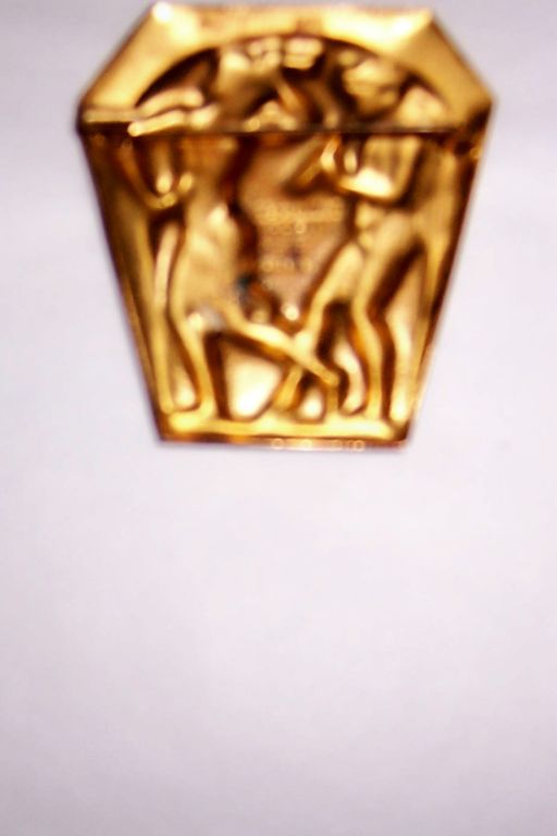 F Bouillet-Paris, France Art Deco Brooch with Enamel Work