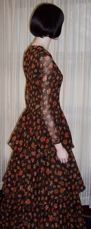 1960's Betsey Johnson Ruffled Gown for Paraphernalia In Excellent Condition For Sale In Oradell, NJ