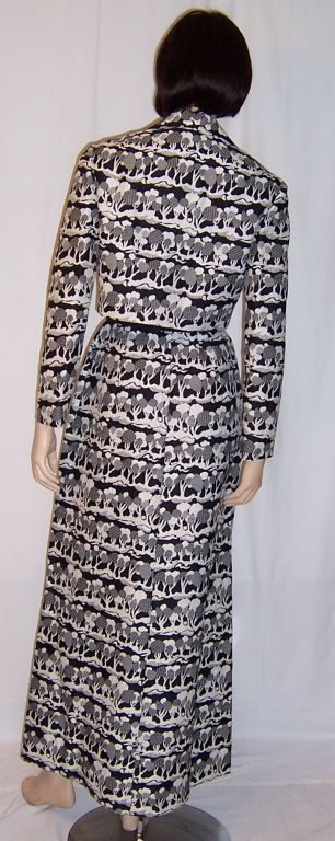 Women's 1960's Bold & Graphic Evening Gown with Matching Jacket For Sale