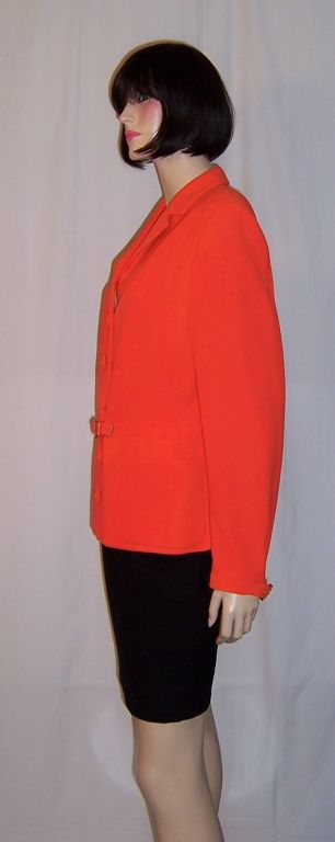 Gianni Versace Couture-Neon Orange Belted Jacket