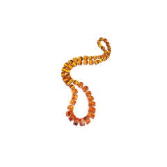Amber Necklace, Hand-Knotted with Graduated Beads