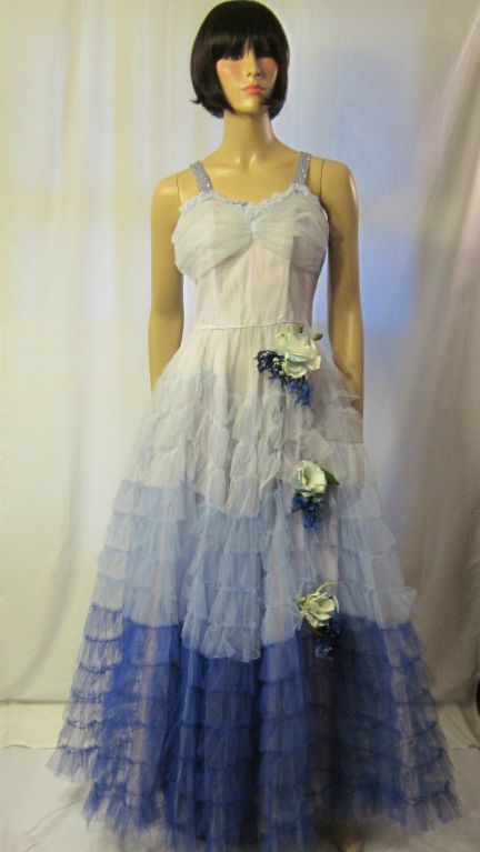 1950's Tulle Ball Gown with Ombre Treatment