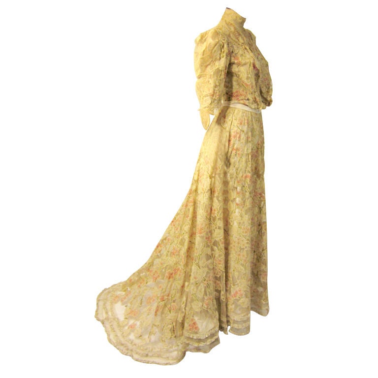 Delicately Beautiful Victorian Three-Piece Ensemble For Sale