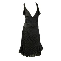 Emporio Armani Midnight Navy Cocktail Dress with Fine Detailing