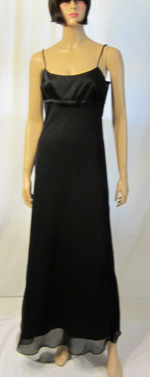 Simple, Sensual, Elegant Black Chiffon Gown by Shelli Segal