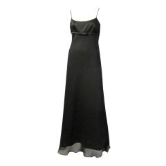 Simple, Sensual, Elegant Black Chiffon Gown by Shelli Segal