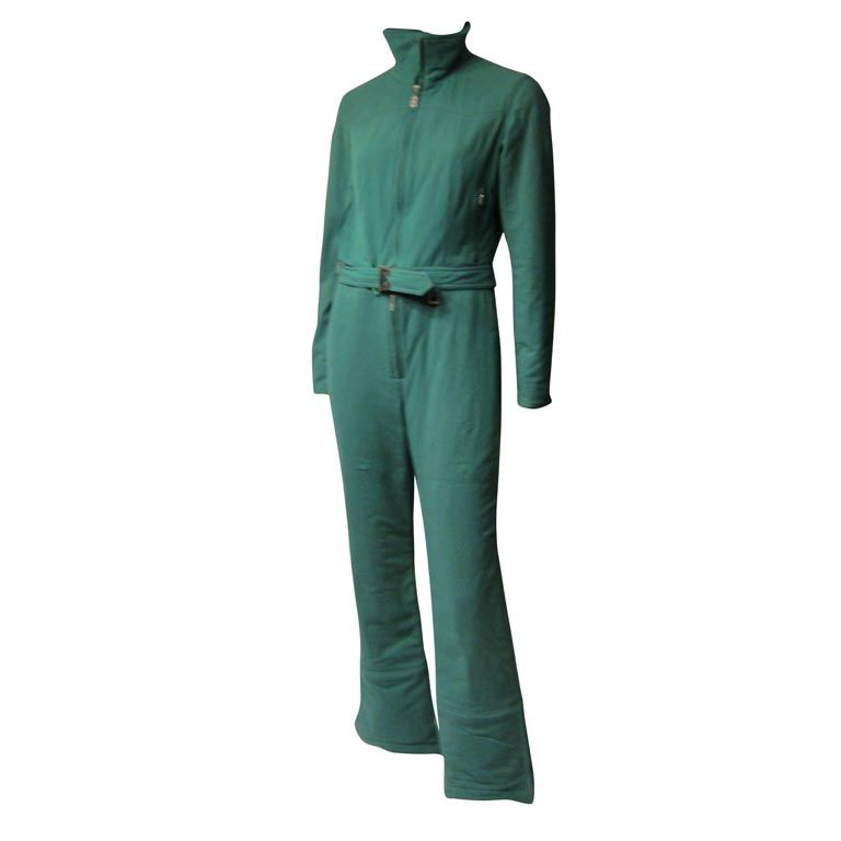 Viridian Green Ski Suit-Two-Piece/Jumpsuit  by Bogner For Sale