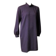 Vintage YSL-Rive Gauche Deep Lilac Long Sleeved Dress