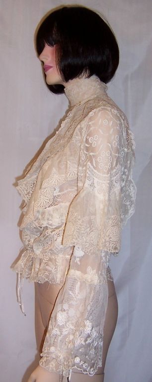1970's Blouse of Mixed Lace Made in the Victorian Style 1