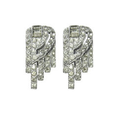 Stunning Pair of Art Deco Dress Clips