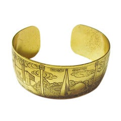 Antique 1939 New York World's Fair Bracelet with Engravings