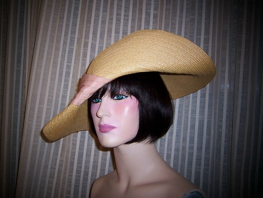 Original JayThorpe Fine Straw Picture Hat For Sale 3