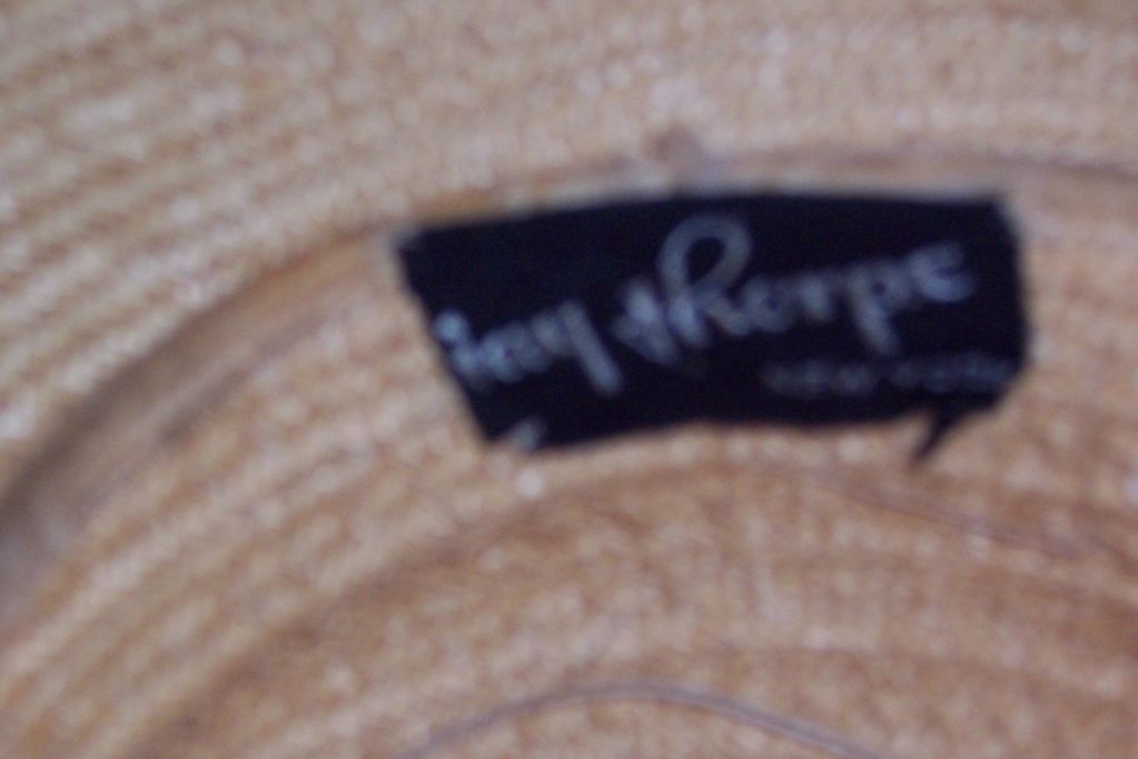 Original JayThorpe Fine Straw Picture Hat For Sale 4
